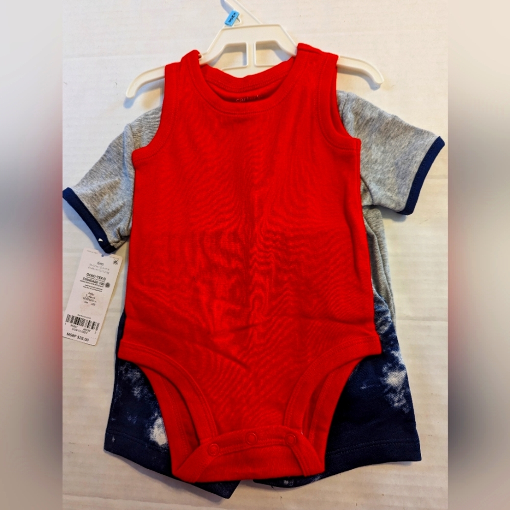Infant Boys 3 Piece Short Set Brand New With Tags 6 Months - Picture 5 of 7